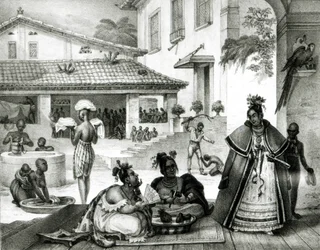 Interno di una casa di Cigganos, da "Voyage Pictoresque et Historique au Bresil".