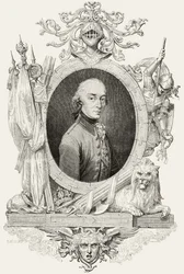 Carlo XIV (1763-1844): re di Svezia e Norvegia e Principe di Ponte Corvo, inciso da Pannemaker (incisione)