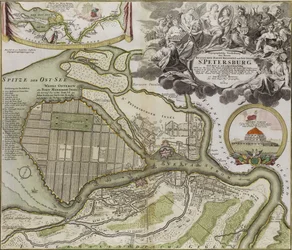 Mappa del piano regolatore di San Pietroburgo