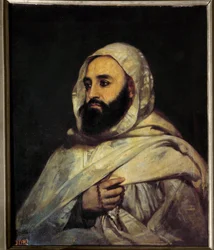 Ritratto di Ben Mahi Ed Din Abd El Kader (Abd El-Kader) (1808-1883) Emiro Algerino