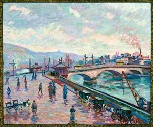 Fiume a Rouen (dipinto su tela)