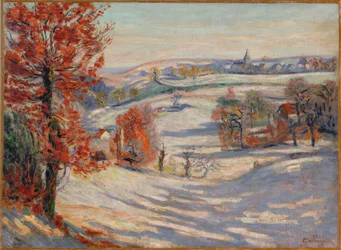 Neve a Crozant (olio su tela)