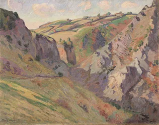 Le caverne di Prunal presso Pontgibaud, in Alvernia (olio su tela)