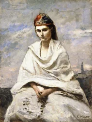 Un giovane greco con uno scialle bianco