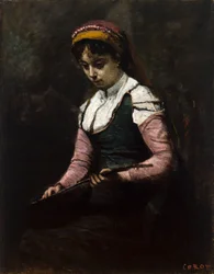 Ragazza con mandolino