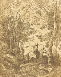 Cavaliere nel bosco, Grande piastra Le Grand Cavalier sous bois