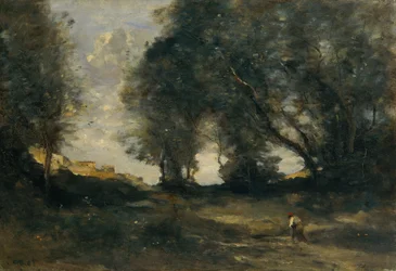 Paesaggio, 1860 circa (olio su tela)