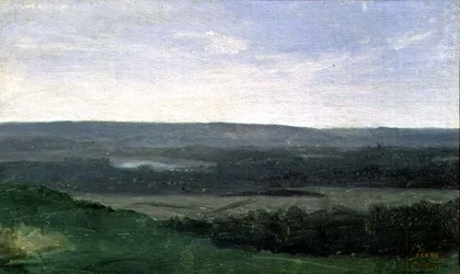 Paesaggio con montagne lontane, c.1840-45