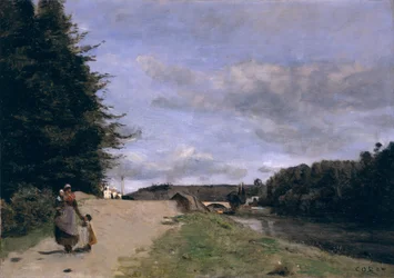 Paesaggio con madre e bambini