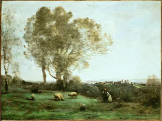 Scena pastorale (dipinto su tela)