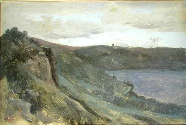 Le rive del Tevere, circondate da colline, c.1825-27