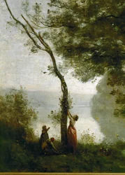 Albero e donna. Souvenir di Mortefontaine, Francia ...