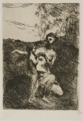 Venere che taglia le ali di Cupido, prima lastra