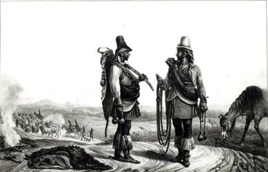 Indiani Charrúa da “Voyage pittoresque et historique au Brésil”, inciso da C. Motte