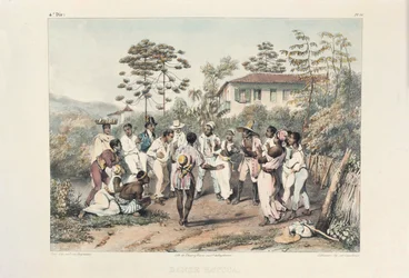 Gruppo di ballerini neri, illustrazione da 