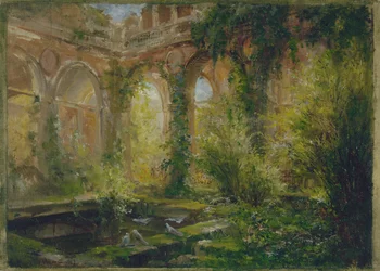 Rovine della Cour des Comptes: la sala delle feste, ca. 1875