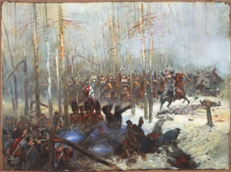 Carica dei corazzieri in Russia di Jean Baptiste Edouard Detaille (1848-1912). Guerre napoleoniche, Russia