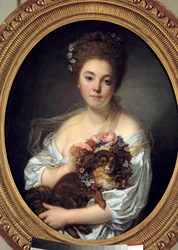 Ritratto di Madame De Porcin. Dipinto di Jean Baptiste Greuze (1725-1805). 1770 circa. Angers, Museo delle Belle Arti