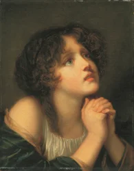 Giovane ragazza in preghiera