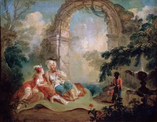 Pascià turco e odalisca, fine XVIII o inizio XIX secolo