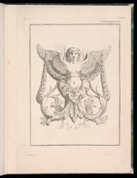 Progetto per una sfinge, pl. 2, Deuxieme Cahiers des arabesques dessinés par J. B. Huet... [Libro 2, Portafogli di arabeschi disegnati da J.B. Huet]