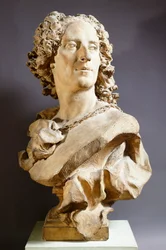Noel Nicolas Coypel, di Jean Baptiste Lemoyne, busto in terracotta