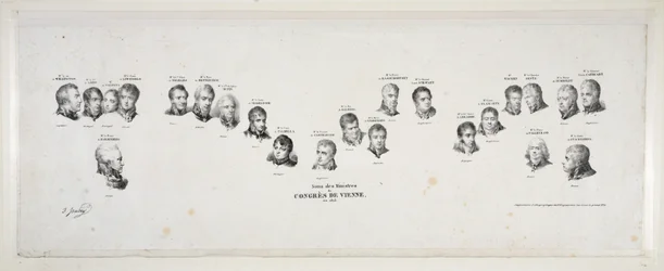Nomi dei ministri del Congresso di Vienna, nel 1815, pubblicato nel 1815