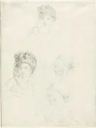 Quattro schizzi di due donne