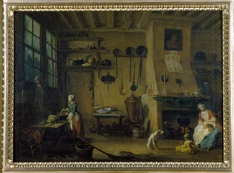 Cucina borghese - J.B Lallemand, fine XVII secolo, Museo delle Belle Arti di Digione