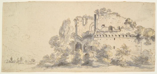 Paesaggio italiano con rovine