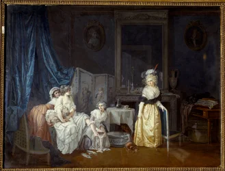 La toeletta Una giovane donna con l