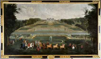 Maria Leszczyńska, regina di Francia (1703-1768) nei giardini del castello di Vaux Le Vicomte