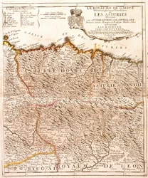 Mappa delle Asturie (Spagna)