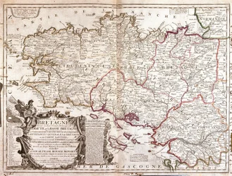 Mappa della Bretagna (Francia)