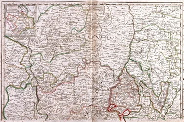 Mappa della Borgogna (Francia)