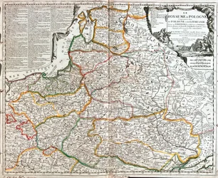Mappa della Polonia e della Lituania (incisione)