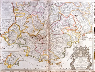 Mappa della Provenza (Francia)