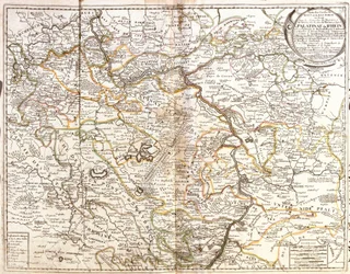 Mappa della Renania-Palatinato e parte della Baviera (Germania) (Incisione)