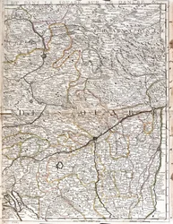 Mappa della Svevia (Germania) (Incisione)