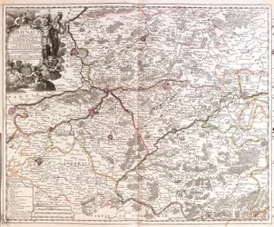 Mappa della Contea di Hainaut (Belgio) (Incisione)