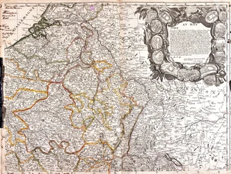 Mappa del Ducato di Lussemburgo, Champagne e Ducato di Lorena