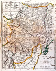 Mappa del Regno di Aragona (Spagna) (incisione)