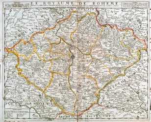 Mappa del Regno di Boemia (Repubblica Ceca) (incisione)