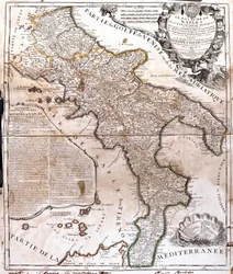 Mappa del Regno di Napoli, Italia