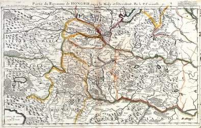 Mappa della parte sud-occidentale del Regno d