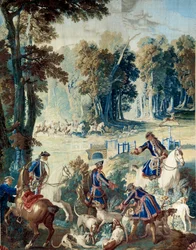 Caccia di Luigi XV. Arazzo di Jean Baptiste Oudry