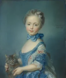 La ragazza con un gatto