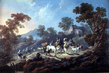 Paesaggio roccioso e boscoso