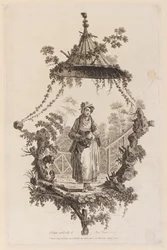 Figura sotto un baldacchino