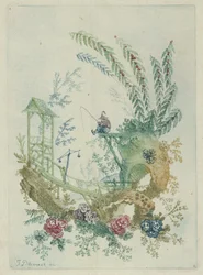Disegno ornamentale da Nouvelle Suite de Cahiers de Dessins Chinois